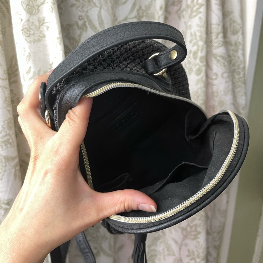Black Raffia mini backpack - Picture 4 of 6